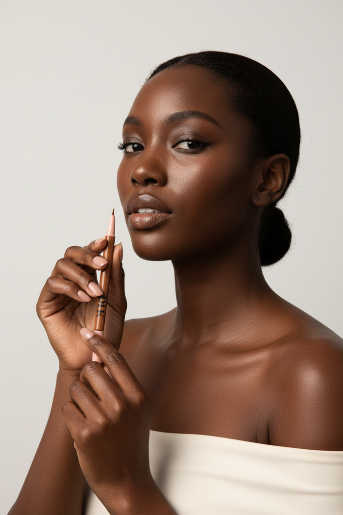 Elegant campaign shot with DIK lip liner